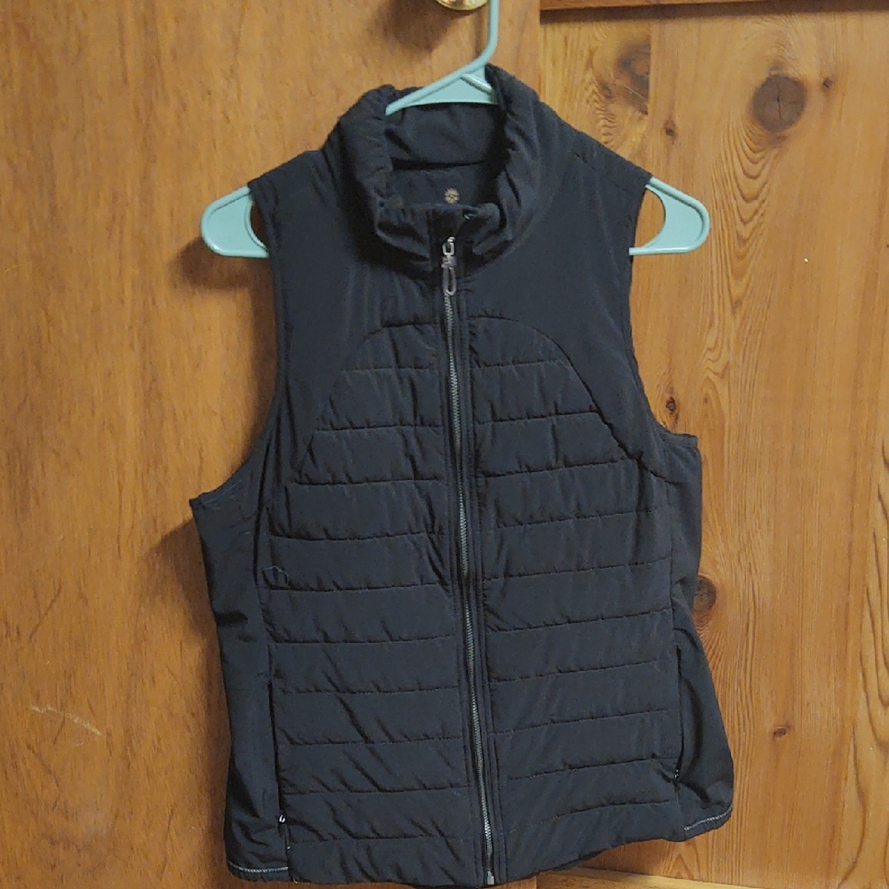 Tangerine Black Puffer Vest